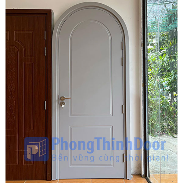 cửa composite vòm xám