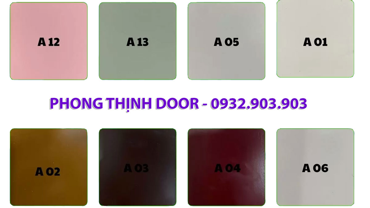 màu cửa nhựa composite sơn 2k