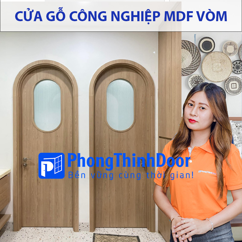 sản xuất cửa gỗ mdf vòm cong