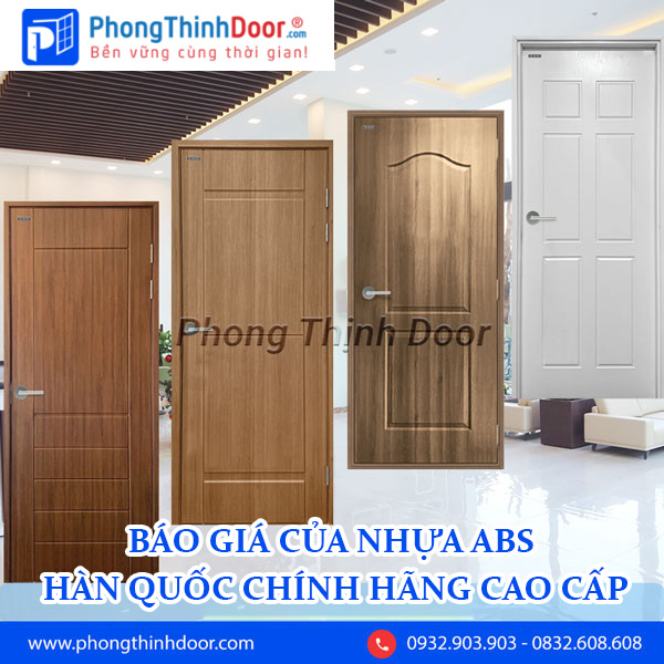 Báo giá cửa nhựa ABS Hàn Quốc chính hãng cao cấp