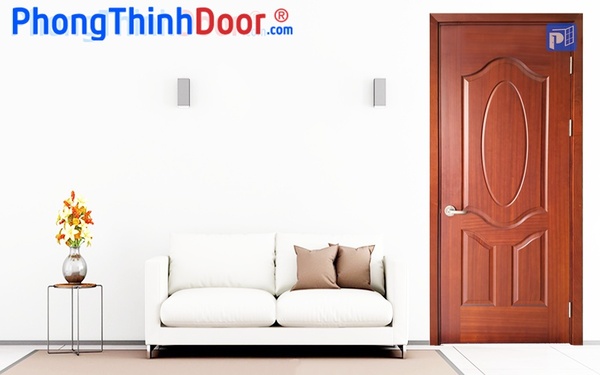 Cửa thông phòng ngủ gỗ công nghiệp HDF Veneer 3A-SAPELE