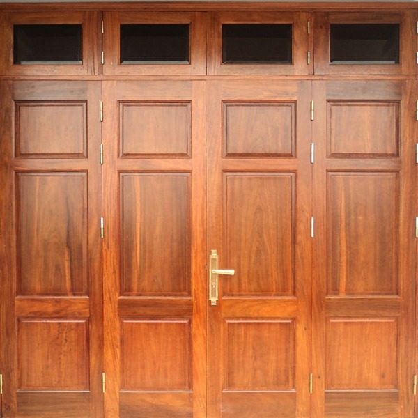 Mẫu cửa gỗ Lim 4 cánh sang trọng