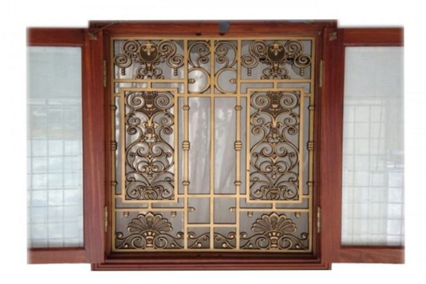 Mẫu song cửa sổ bằng inox với họa tiết bắt mắt