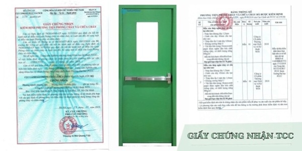 Cửa chống cháy đạt chứng nhận kiểm định PCCC và chính sách bảo hành rõ ràng