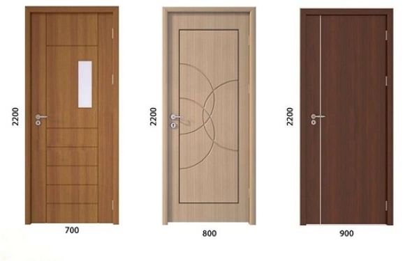 Cửa chính chung cư 1 cánh cũng có kích thước tiêu chuẩn là 900-1200mm (rộng) và 2000-2200mm (cao)