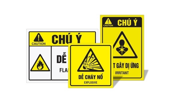 Biểu tượng cảnh báo nguy cơ cháy nổ cần đặc biệt chú ý