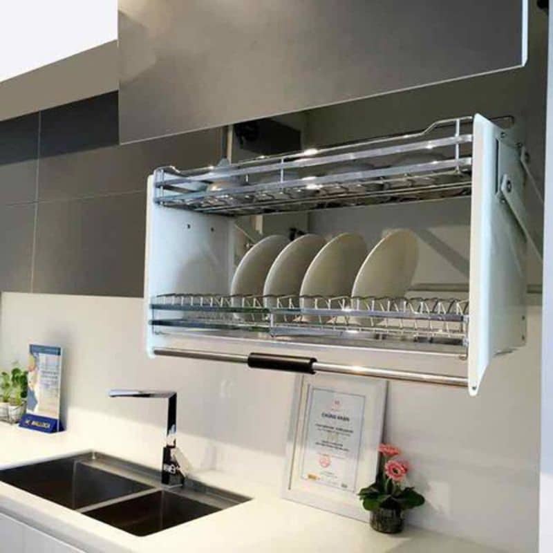 Ảnh thực tế giá bát đĩa nâng hạ Hafele 504.75.026 cho tủ rộng 900mm Ảnh thực tế giá bát đĩa nâng hạ Hafele 504.75.026 cho tủ rộng 900mm