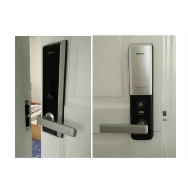 Ảnh thực tế Khóa điện tử Hafele EL8000 912.05.367 màu bạc Ảnh thực tế Khóa điện tử Hafele EL8000 912.05.367 màu bạc