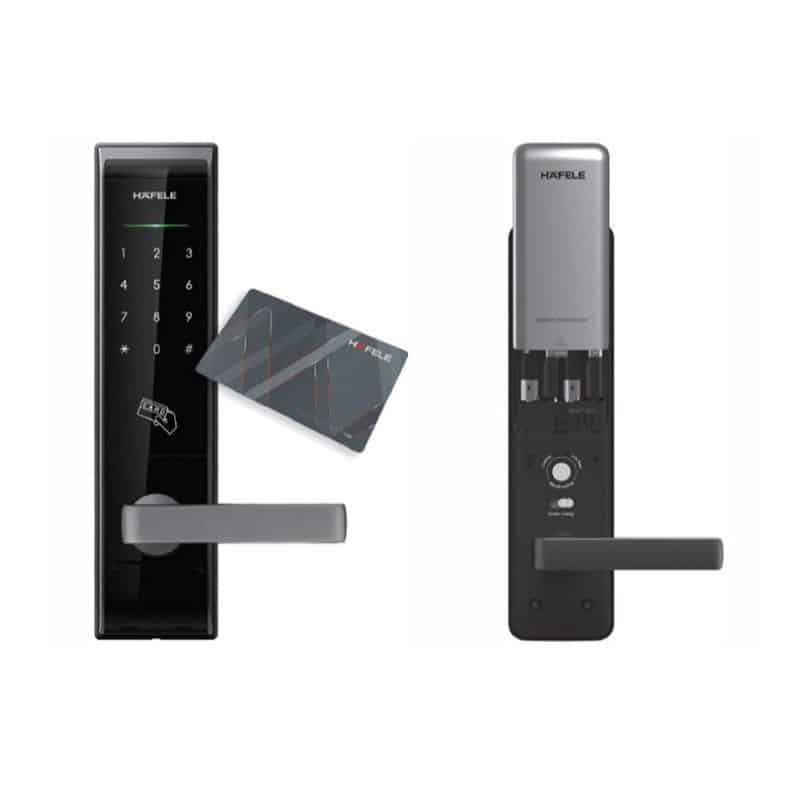 Ảnh thực tế Khóa điện tử Hafele EL8000 912.05.367 màu bạc Ảnh thực tế Khóa điện tử Hafele EL8000 912.05.367 màu bạc