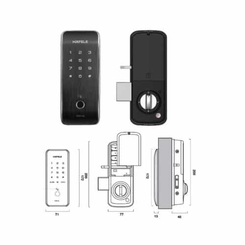 Cấu tạo Khóa cửa điện tử Hafele ER5100 912.05.319