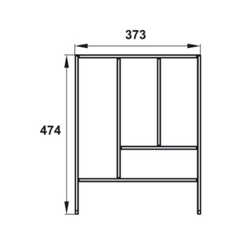 Bộ khay chia ngăn kéo Hafele 552.52.304 3 Kích thước bộ khay chia ngăn kéo Hafele 552.52.304