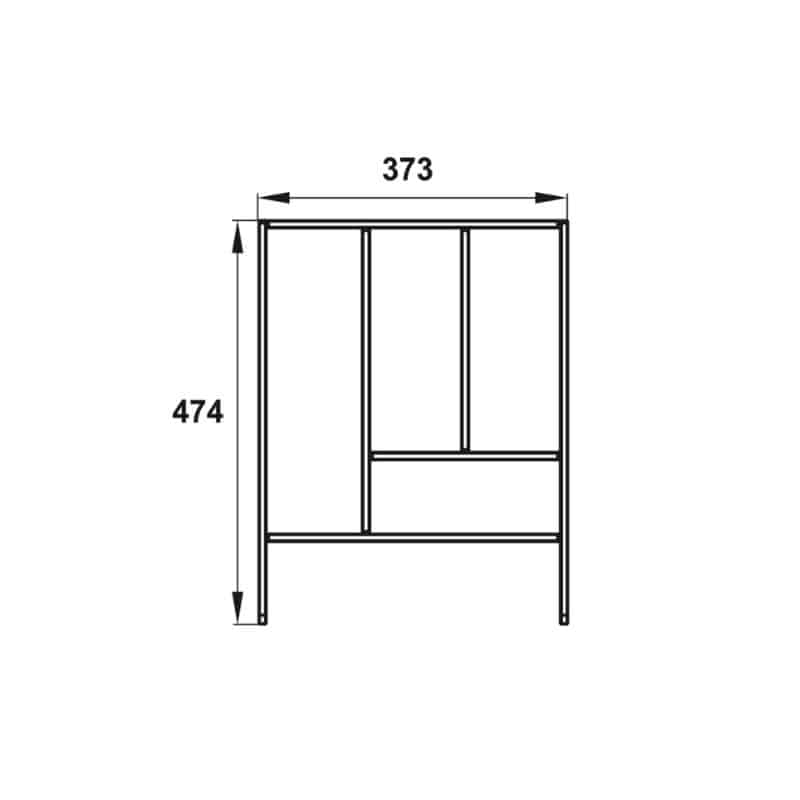 Kích thước bộ khay chia ngăn kéo Hafele 552.52.804 Kích thước bộ khay chia ngăn kéo Hafele 552.52.804