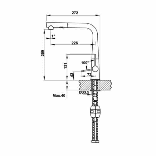 Vòi rửa bát đá Hafele HT20-GH1P259 570.82.300 4 Vòi rửa bát đá Hafele HT20-GH1P259 570.82.300