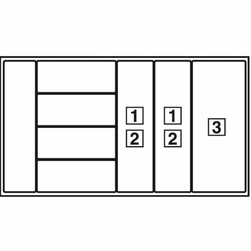 Lắp đặt bộ khay chia ngăn kéo Hafele 552.52.303 Lắp đặt Bộ khay chia ngăn kéo Hafele 552.52.303