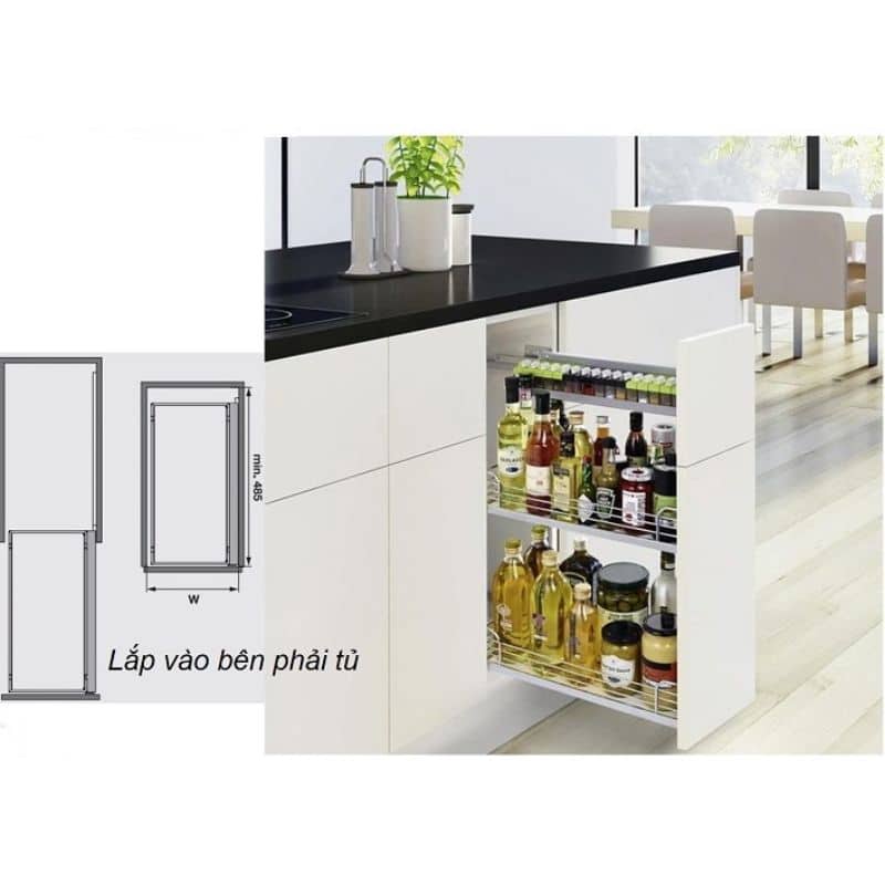 Lắp đặt bộ rổ kéo cho tủ bếp dưới Hafele 545.61.029 Lắp đặt bộ rổ kéo cho tủ bếp dưới Hafele 545.61.029