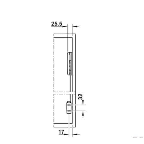 Bộ tay nâng FREE FOLD SHORT Hafele 493.05.901, trắng 5 Lắp đặt bộ tay nâng FREE FOLD SHORT Hafele 493.05.901, trắng