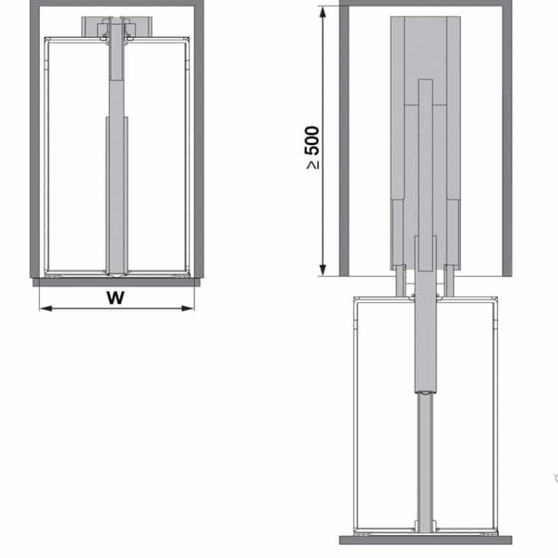 Lắp đặt bộ kệ tủ 6 tầng, rổ lưới DISPENSA 90 ARENA 400mm Hafele 546.54.633 Lắp đặt bộ kệ tủ 6 tầng, rổ lưới DISPENSA 90 ARENA 400mm Hafele 546.54.633