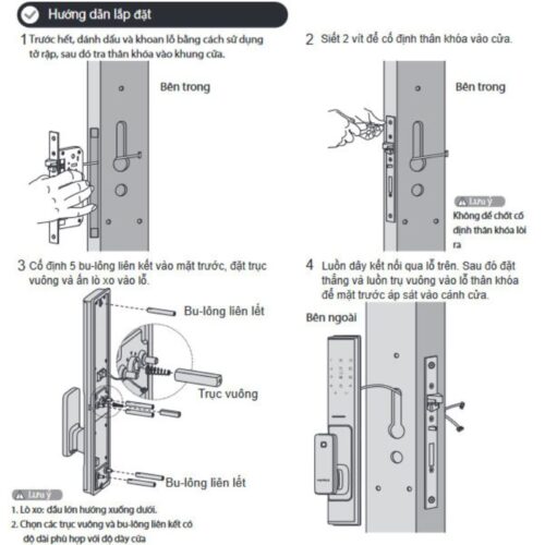 Khóa điện tử Hafele PP8101 912.20.261 7 Lắp đặt Khóa điện tử Hafele PP8101 912.20.261