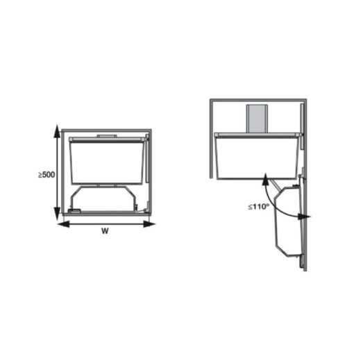 Phụ kiện tủ bếp Hafele 545.93.436 bộ 3 tầng TANDEM COFF 600mm 4 Lắp đặt phụ kiện tủ bếp Hafele 545.93.436
