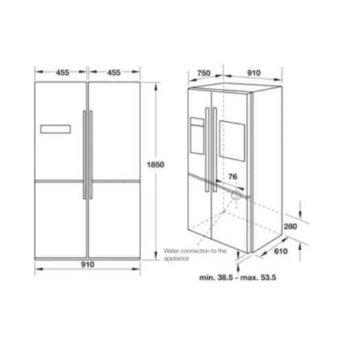 Tủ lạnh 4 cửa Hafele HF-SBSIB 539.16.230 5 Tủ lạnh 4 cửa Hafele 539.16.230(2)
