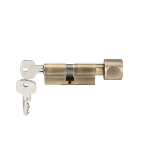Ảnh thực tế ruột khóa 1 đầu chìa 1 đầu vặn Hafele 916.08.183, 71mm Đồng thau