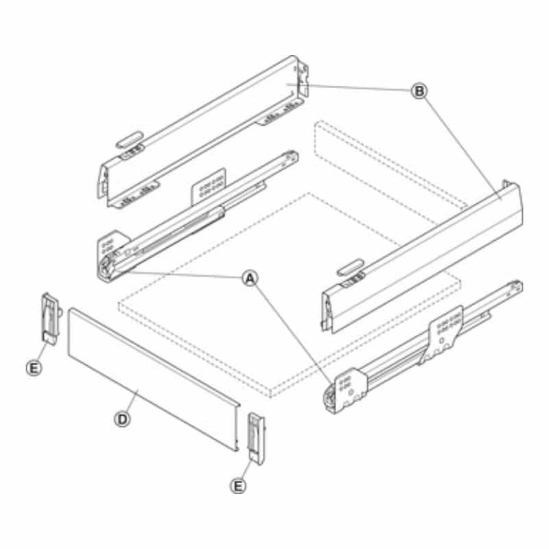 Lắp đặt Bộ ngăn kéo Hafele 513.06.385 Matrix Box P35 VIS 16/92/1200/500mm xám đậm Lắp đặt Bộ ngăn kéo Hafele 513.06.385 Matrix Box P35 VIS 16/92/1200/500mm xám đậm