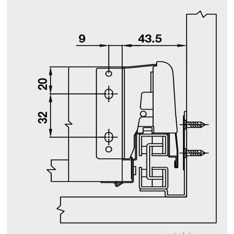 Lắp đặt ray hộp Hafele 552.75.005 Alto màu xám, H84X500MM Lắp đặt ray hộp Hafele 552.75.005 Alto màu xám, H84X500MM