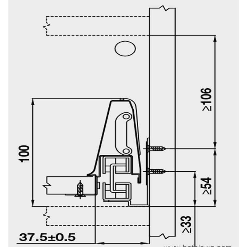 Lắp đặt ray hộp Hafele 552.77.085 Alto màu xám, H135X500m Lắp đặt ray hộp Hafele 552.77.085 Alto màu xám, H135X500m