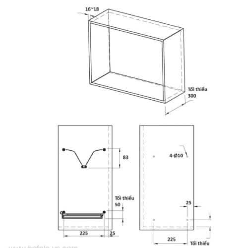 Rổ chén đĩa không khung PRESTO Cucina 544.40.024 Inox 304 4 Lắp đặt rổ chén đĩa không khung PRESTO Cucina 544.40.024 Inox 304