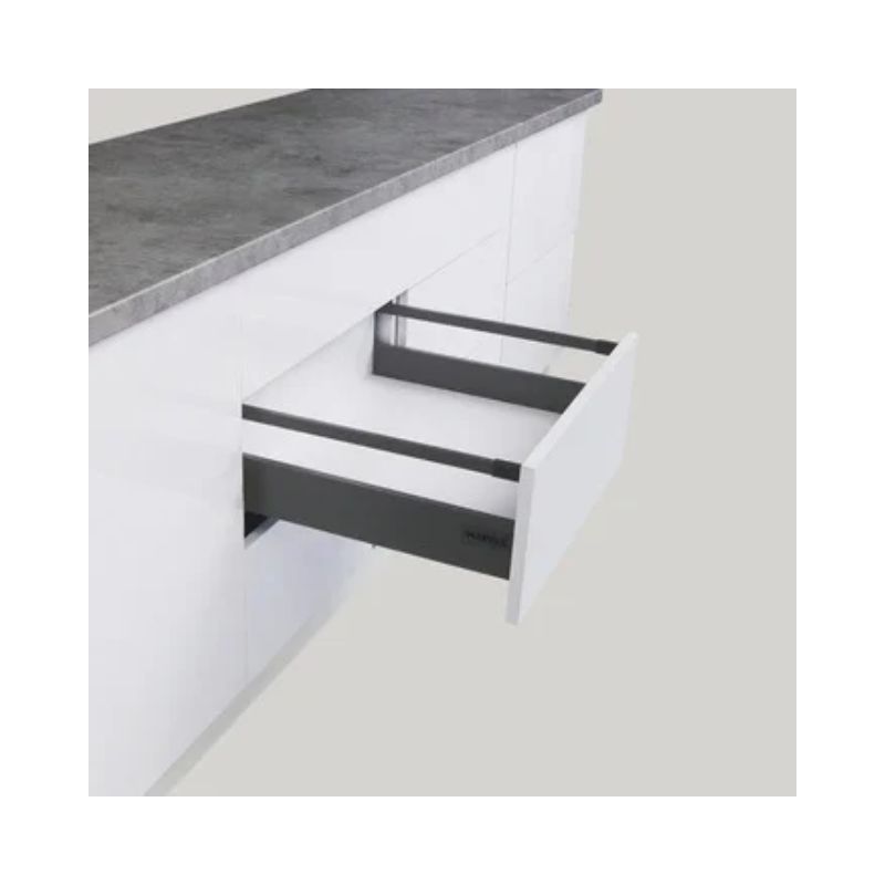 Ray hộp Hafele 552.55.706 Alto-S H80 mm màu trắng mờ Ray hộp Hafele 552.55.706 Alto-S H80 mm màu trắng mờ