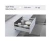 Ray hộp Hafele 552.55.716 Alto-S H80 mm màu trắng mờ 2 Ray hộp Hafele 552.55.716 Alto-S H80 mm màu trắng mờ