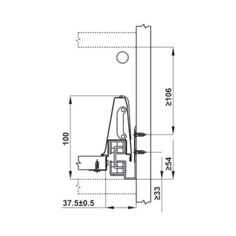 Thiết kế của Ray hộp Hafele 552.77.781 Alto màu trắng mờ, H135X300m Thiết kế của Ray hộp Hafele 552.77.781 Alto màu trắng mờ, H135X300m