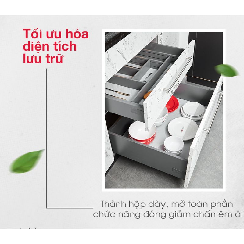 Tính năng ray hộp Hafele 552.75.005 Alto màu xám, H84X500MM Tính năng ray hộp Hafele 552.75.005 Alto màu xám, H84X500MM