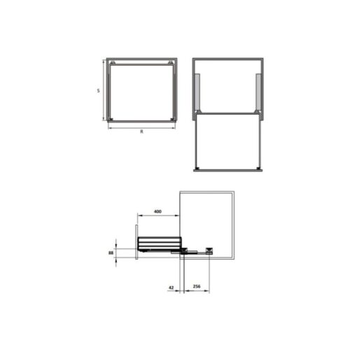Bộ rổ bát đĩa Hafele Cappella 549.08.151 700mm 2 Bộ rổ bát đĩa Hafele Cappella 549.08.151 700mm
