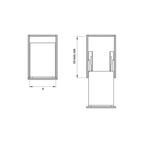Bộ rổ dao thớt, chai lọ Hafele Sonata 549.20.012 200mm 3 Bộ rổ dao thớt, chai lọ Hafele Sonata 549.20.012 200mm