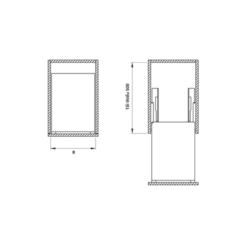 Bộ rổ dao thớt, chai lọ Hafele Sonata 549.20.012 200mm Bộ rổ dao thớt, chai lọ Hafele Sonata 549.20.012 200mm