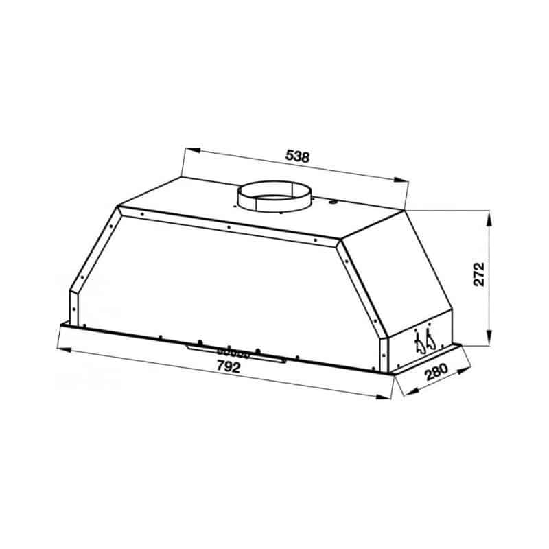 Thiết kế của Máy hút mùi âm tủ Hafele HH-BI79A Thiết kế của Máy hút mùi âm tủ Hafele HH-BI79A