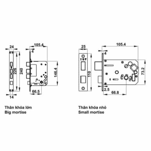 Khóa điện tử Hafele EL7700-TCS 912.05.583 4 Kích thước khóa điện tử Hafele EL7700-TCS 912.05.583