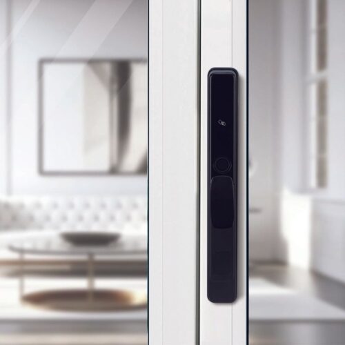 Ảnh Thực Tế Khóa Điện Tử Cửa Nhôm Trượt DL6600 Hafele 912.20.144