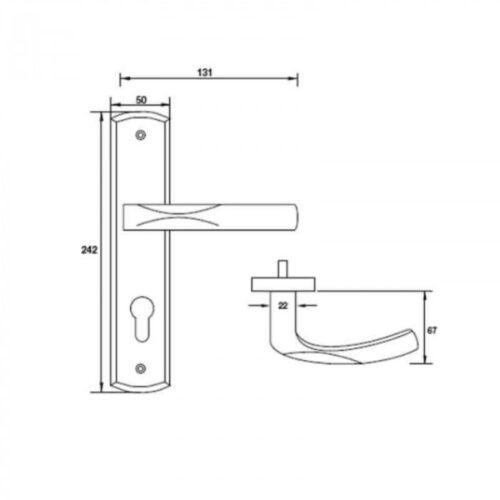 Tay nắm gạt đế dài mở phải C/C 72mm Hafele 903.98.462 3 kich thuoc tay nam gat de dai mo phai c c 72mm hafele 903 98 462