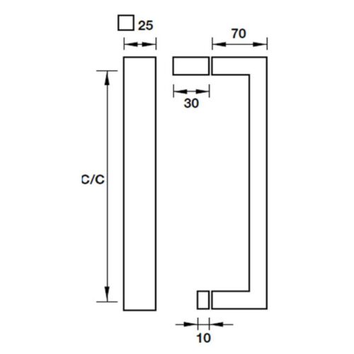 Tay nắm kéo vuông 475 mm Hafele 903.08.501 4 kich thuoc tay nam phong tam kinh c c 450mm hafele 903 04 161 1