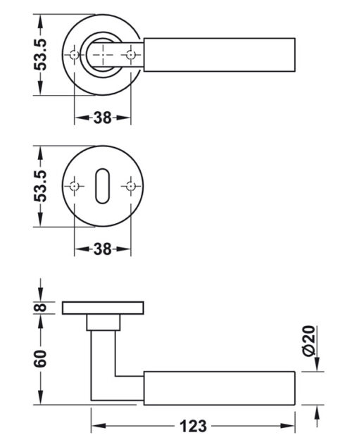 Tay nắm cửa phòng Hafele 903.92.696 3 tay nam cua phong hafele 903 92 696 1