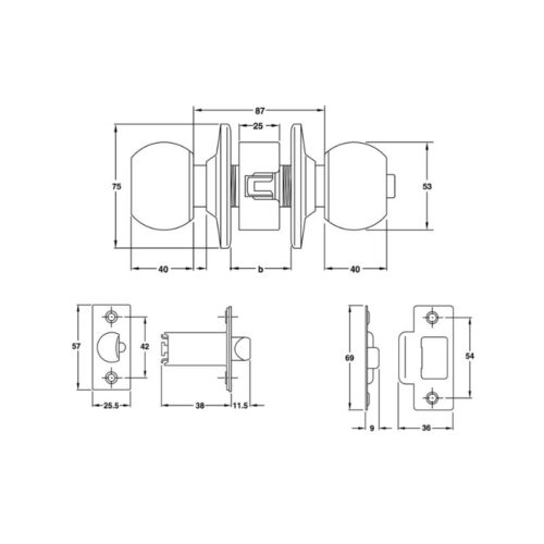 Khóa nắm tròn cho cửa chính loại nhỏ Hafele 911.64.680 5 thiet ke cua khoa nam tron cho cua chinh loai nho hafele 911 64 680
