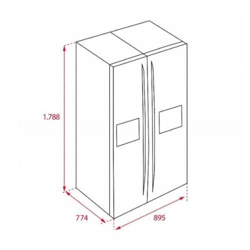 Tủ lạnh SBS Teka RLF 74925 SS EU 4 Kích thước của Tủ lạnh SBS Teka RLF 74925 SS EU