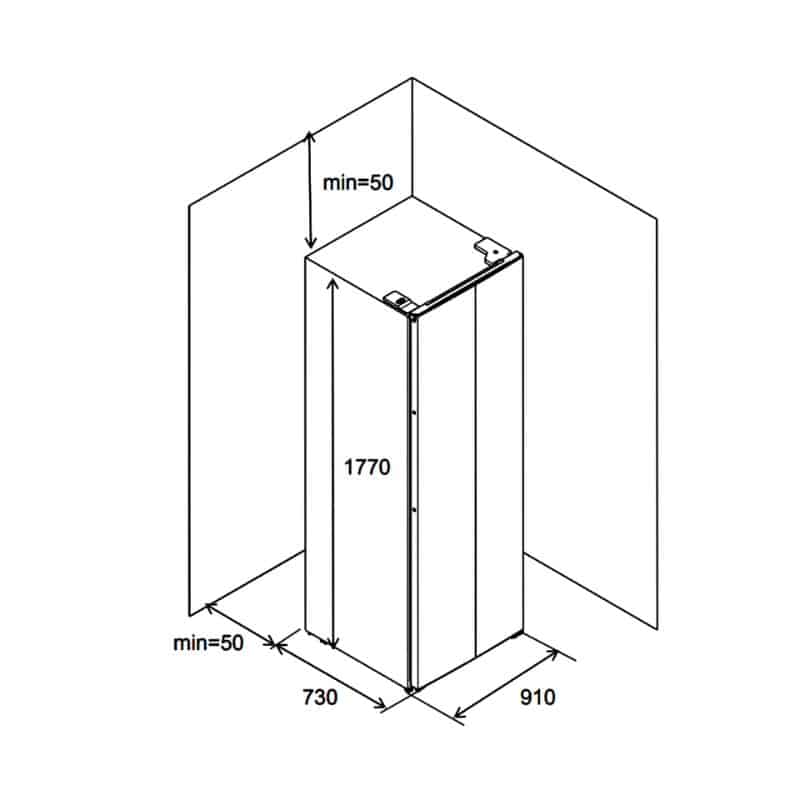 Kích thước Tủ lạnh SBS Hafele HF-SB6321FB Kích thước Tủ lạnh SBS Hafele HF-SB6321FB