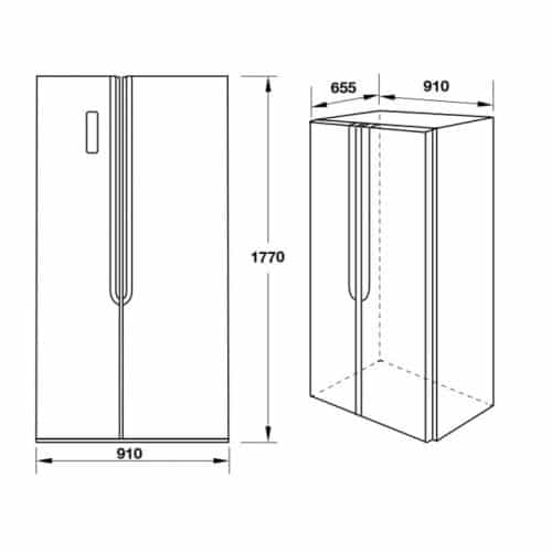 Tủ lạnh Hafele 534.14.021 4 Kích thước Tủ lạnh Hafele 534.14.021