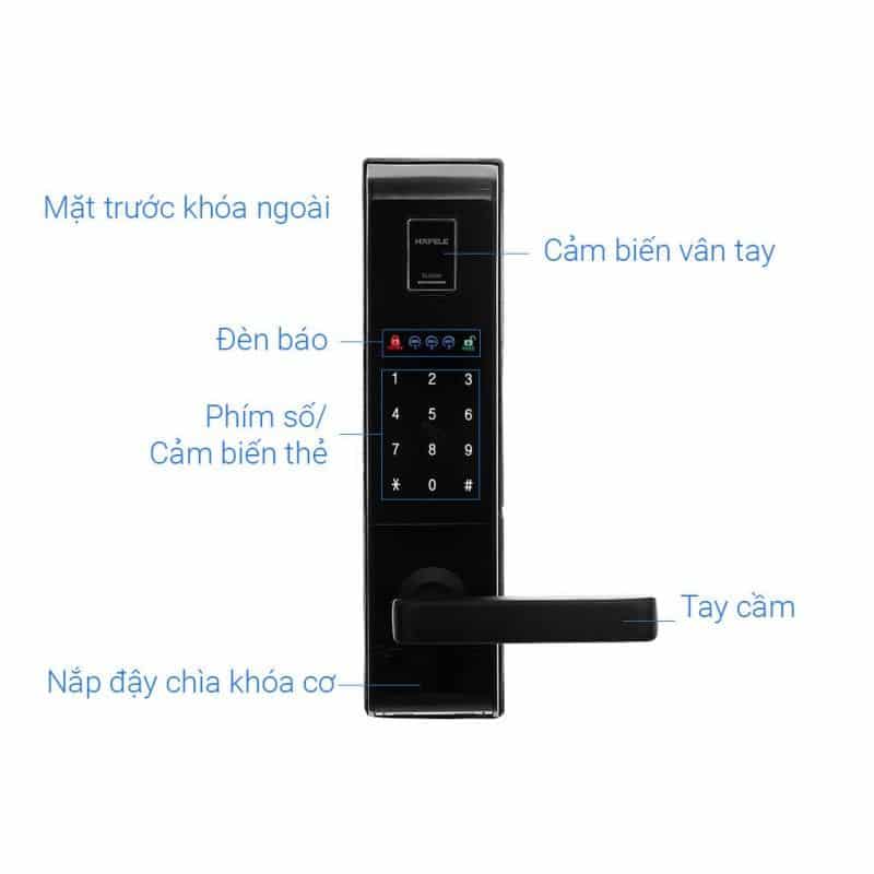 Cấu tạo Khóa cửa điện tử Hafele EL9000-TCS 912.05.378 Cấu tạo Khóa cửa điện tử Hafele EL9000-TCS 912.05.378