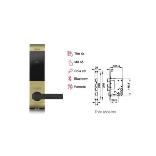 Khóa cửa điện tử Hafele EL7900-TCB 912.05.650 3 Chức năng Khóa cửa điện tử Hafele EL7900-TCB 912.05.650