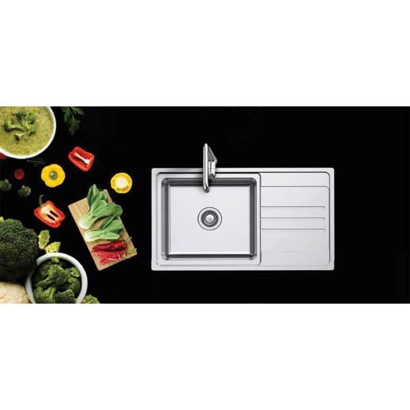 Góc trên chậu rửa bát Hafele Valerian HS-SS8650 567.20.266 Chậu rửa bát Hafele Valerian HS-SS8650 567.20.266