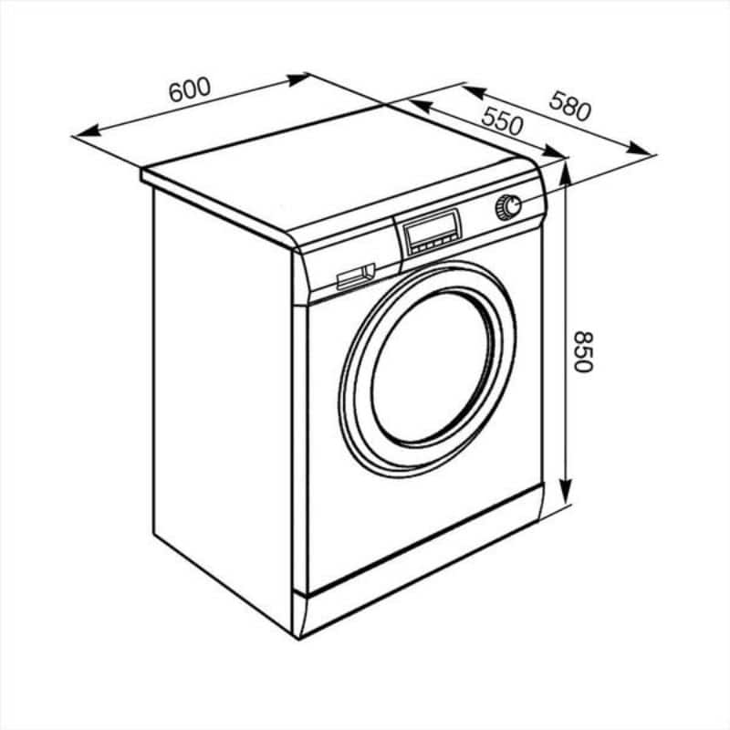 Kích thước máy giặt độc lập Hafele LSE147 536.94.557 Kích thước máy giặt độc lập Hafele LSE147 536.94.557